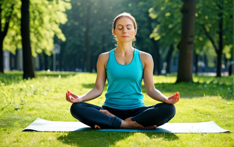 **
"A serene woman in a peaceful yoga pose, fully clothed in modest athletic wear, practicing mindfulness in a sunlit park in Berlin, appropriate content, safe for work, perfect anatomy, natural proportions, family-friendly, professional photography, high quality."
**