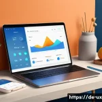 Home 19 소셜 미디어에서의 공감 기반 UX 적용 - A modern social media platform interface displayed on a sleek laptop and smartphone, showing adaptiv...